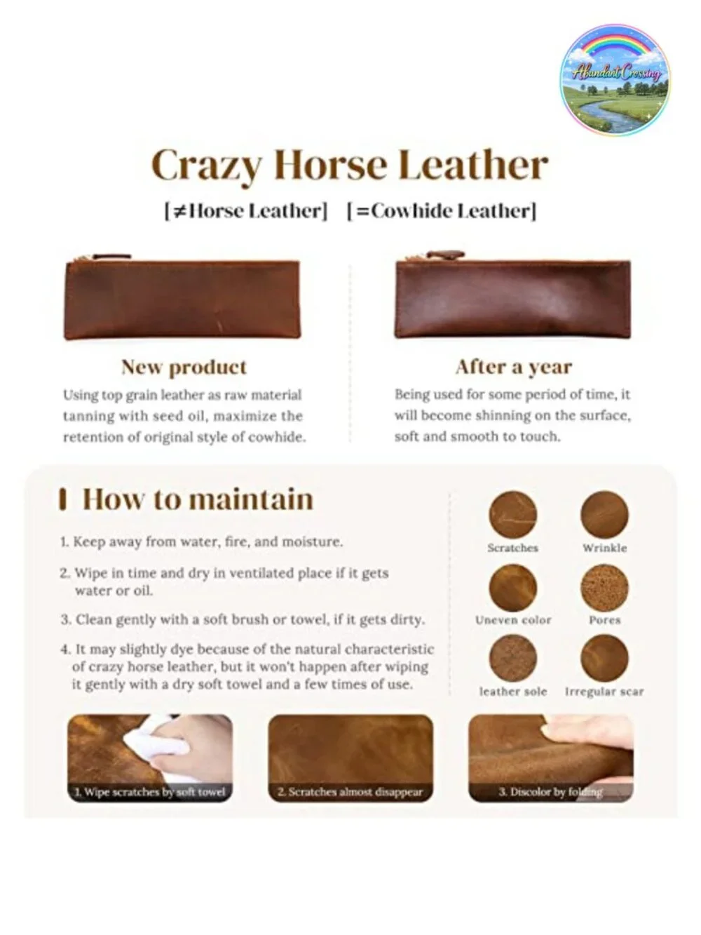 Genuine Leather Backpack Purse with Laptop Compartment Luggage Sleeve Daypack
